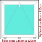 Plastov okna S SOFT rka 115 a 120cm
